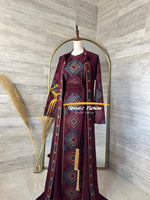 3 piece Kaftan burgendy