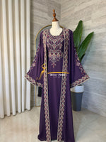 Royal Purple Embroidered Kaftan (2-Piece) Stayle NQ726 C