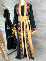 Green 3 piece Kaftan / Bisht belt and underdress included