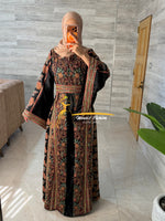 Classic Black Palestinian Thobe – Style MZ326C