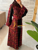 Luxury Black Geometric Embroidered Thobe - Style MG4926 A