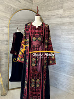 3 piece Kaftan black