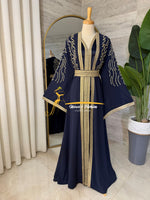 Luxury Navy Blue KaftanEmbroidery- Style H3426C