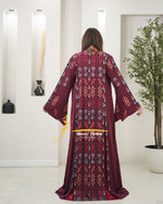 Luxury Burgundy Embroidered Kaftan- Style MO326 C