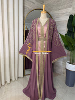 Luxury Dusty Rose KaftanEmbroidery- Style H3426E