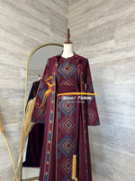 3 piece Kaftan burgendy