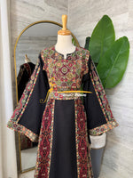 Luxury Black Heritage Embroidered Thobe - Style- GM526A