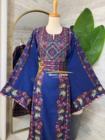 Royal Blue Thobe with Heritage Embroidery Thobe - Style G226 A