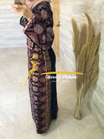 Navy blue velvet thobe