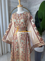Champagne Beige Palestinian Thobe – Style MZ326B