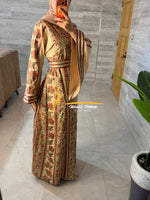Champagne Beige Palestinian Thobe – Style MZ326B