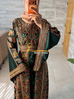 Emerald Green Palestinian Thobe – Style MZ326A