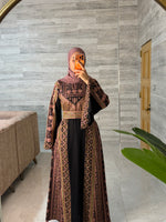 Luxury Black Heavy Embroidered Thobe with Handmade Beading - Style MG526A