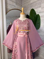 Elegant Embroidered Thobe –Dusty Pink- Style HZ526 C
