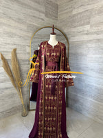 3 piece Kaftan maroon