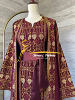 3 piece Kaftan maroon