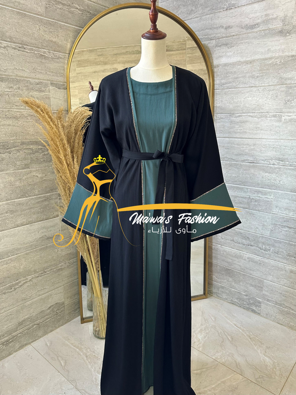 2 piece abaya