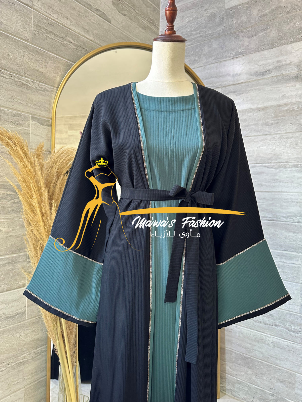 2 piece abaya